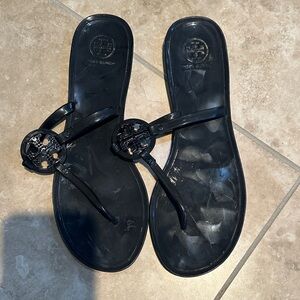 Tory Burch Black Logo Sandals